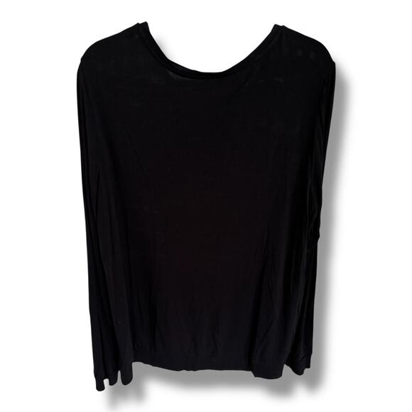 Coldwater Creek Womens Blouse Size 1X 18 Black Cream Mixed Fabric Squares - Picture 4 of 7